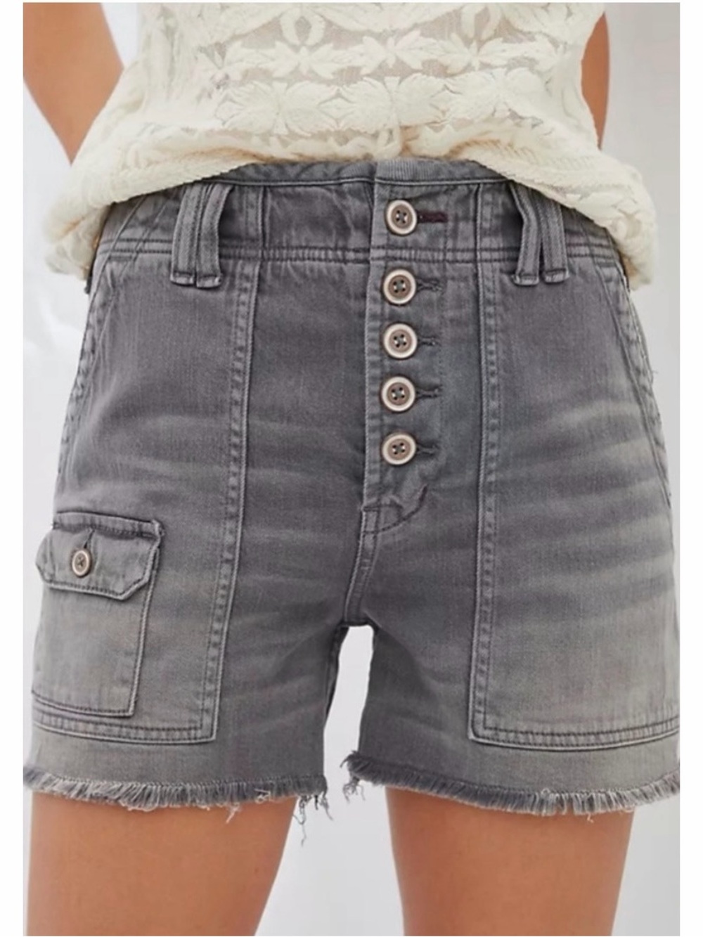 Pilcro Grey Utility Shorts 32